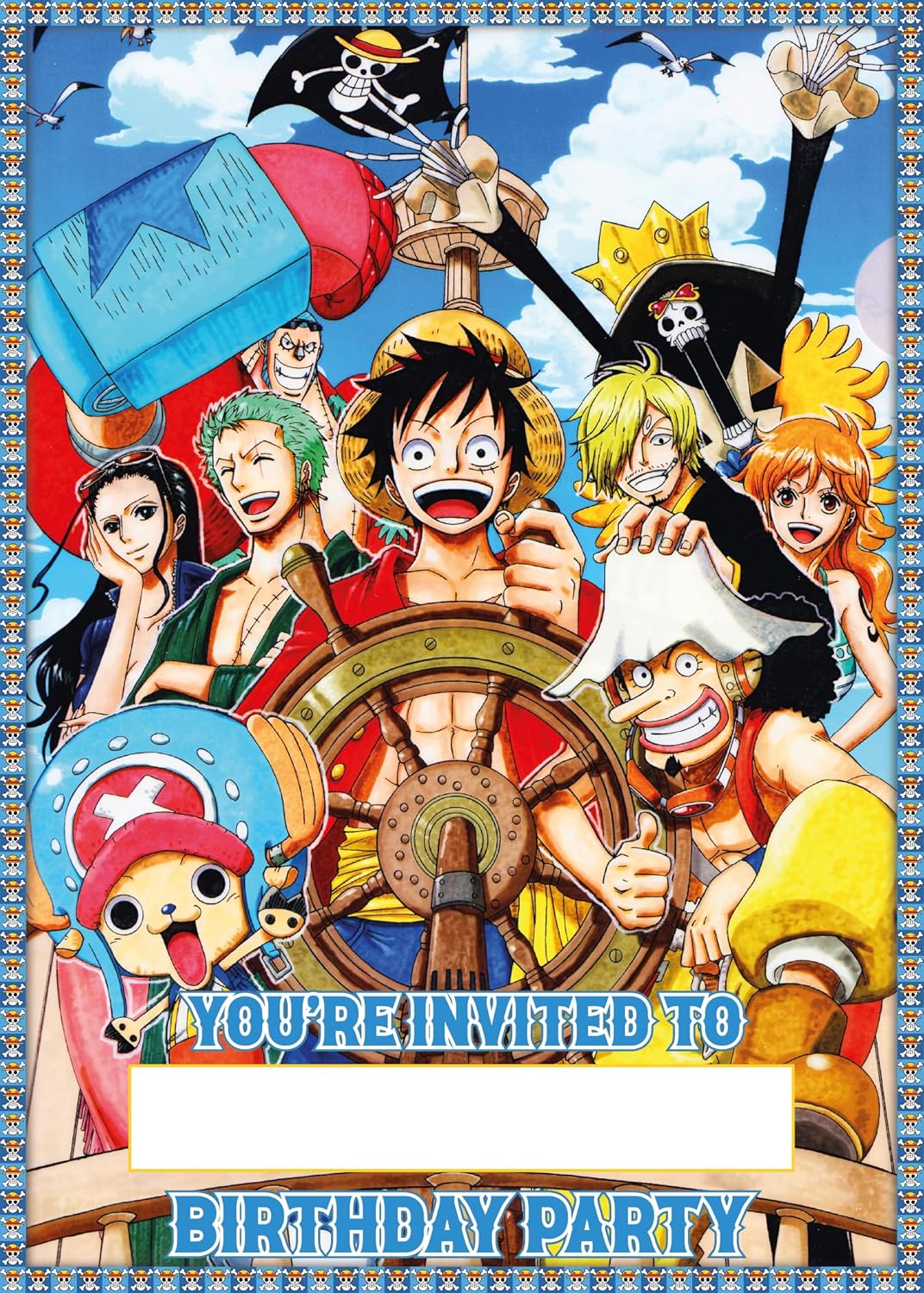 ENDLESS CHOICES 20 Piece Anime Birthday Invitations and Envelopes