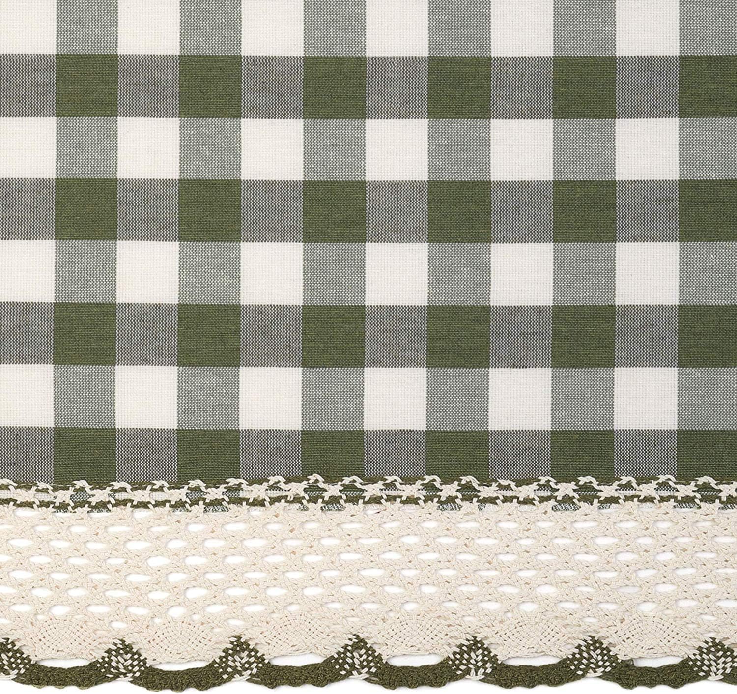 Farmhouse Curtains Buffalo Plaid Swags Panel