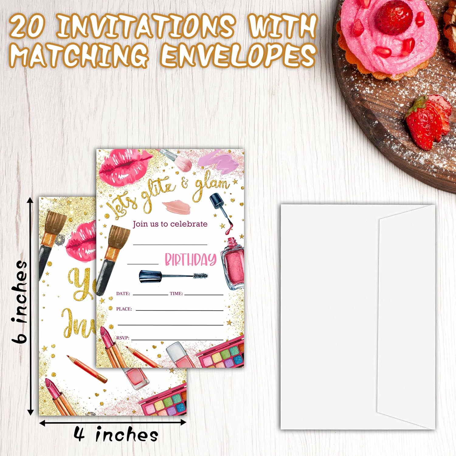 Valucise Spa Makeup Birthday Invitations For Girls