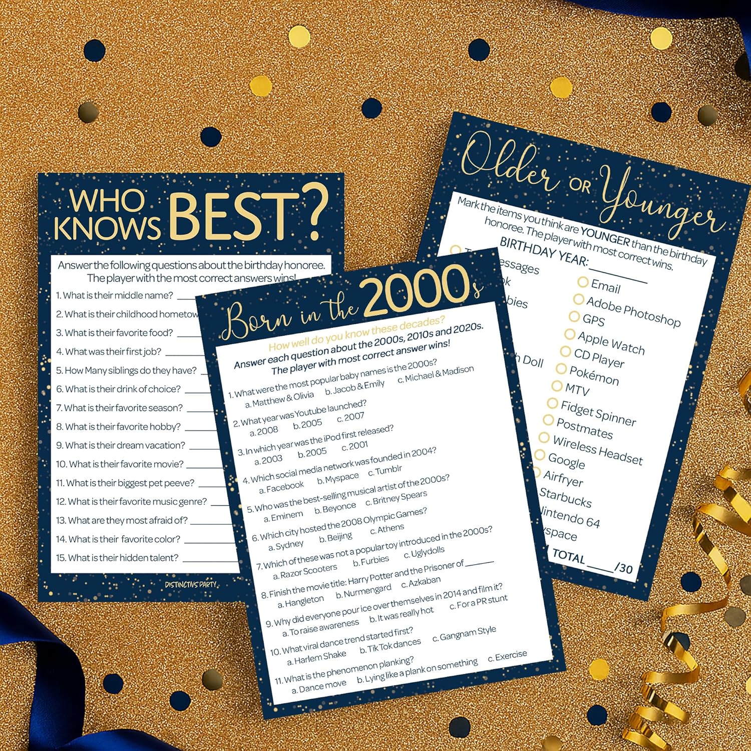 DISTINCTIVS 18th Birthday Party Games Bundle