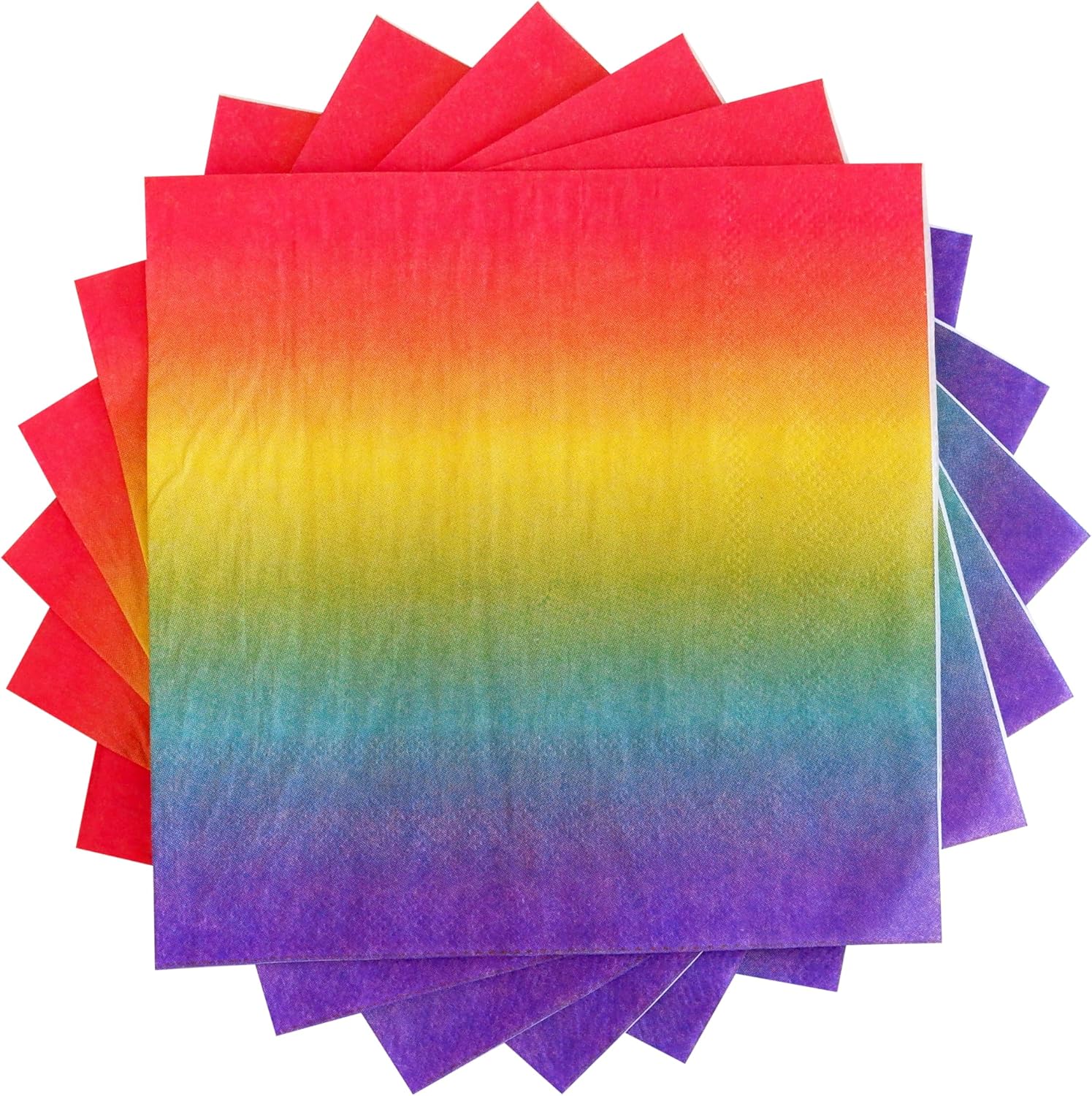 Rainbow Napkins 50 Pack Disposable Party Supplies