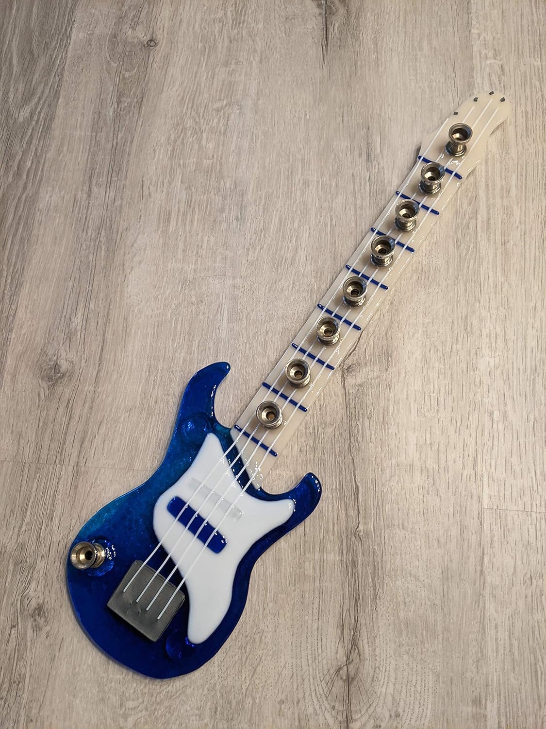 Blue Electric Guitar Bass Menorah Kosher Menorah