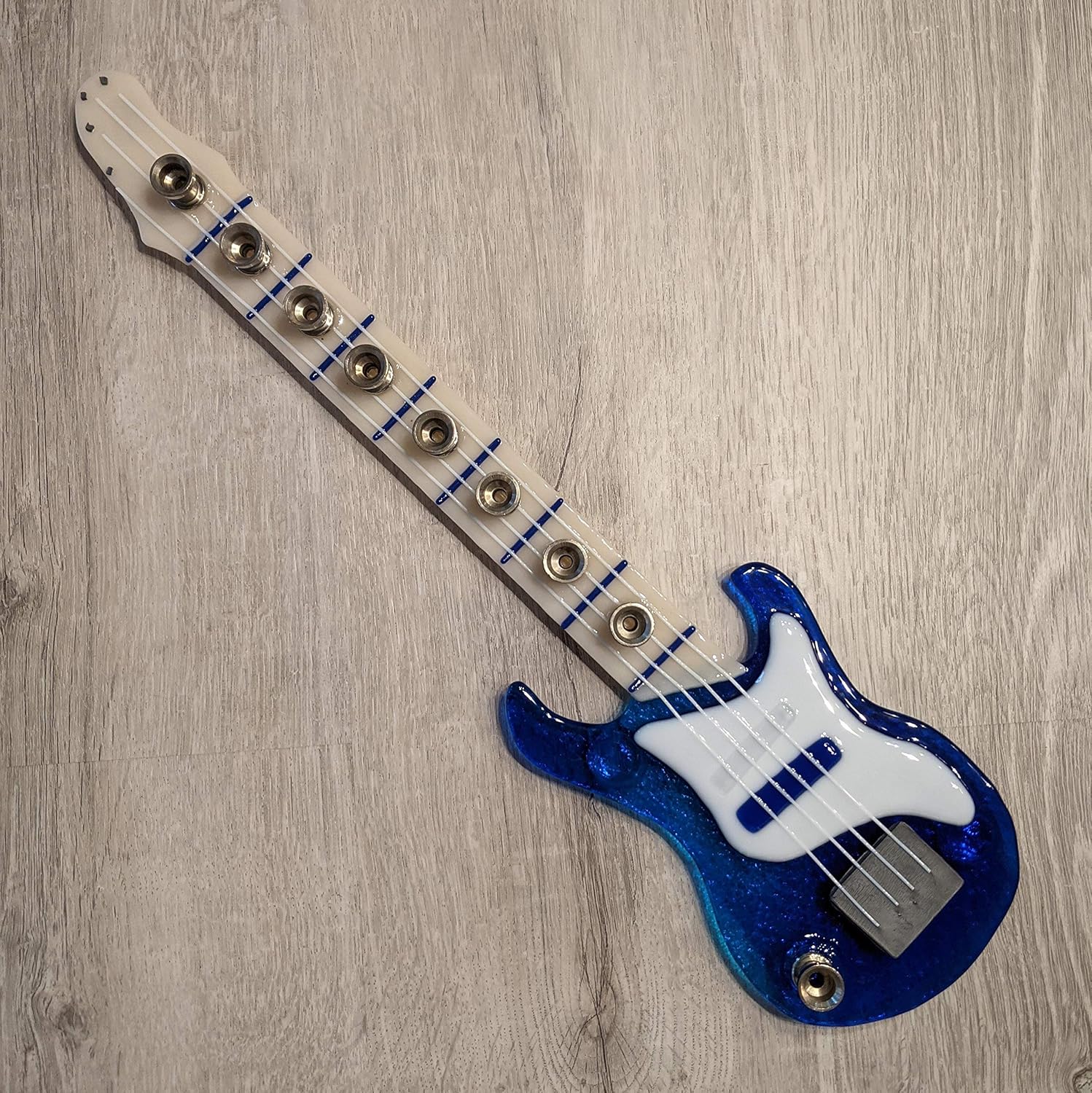 Blue Electric Guitar Bass Menorah Kosher Menorah